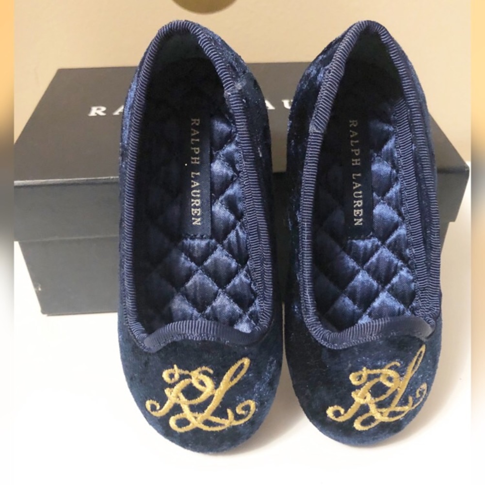 Ralph Lauren Kids - Quilted Velvet Shoes